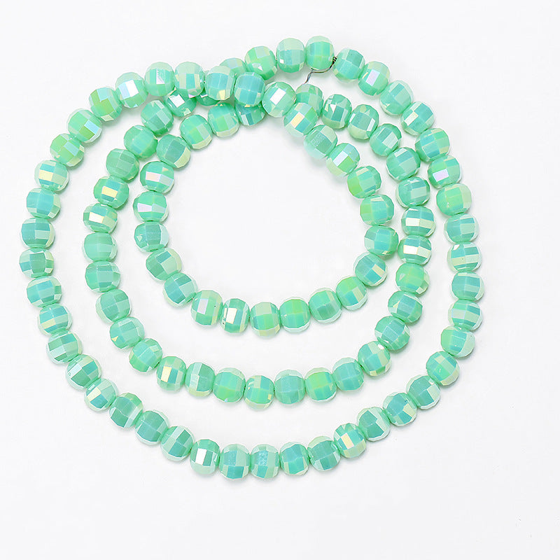Electroplated Faceted Glass Beads 8mm Multi-Dimensional Sparkling 50pcs 9
