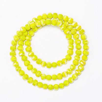 Electroplated Faceted Glass Beads 8mm Multi-Dimensional Sparkling 50pcs 7