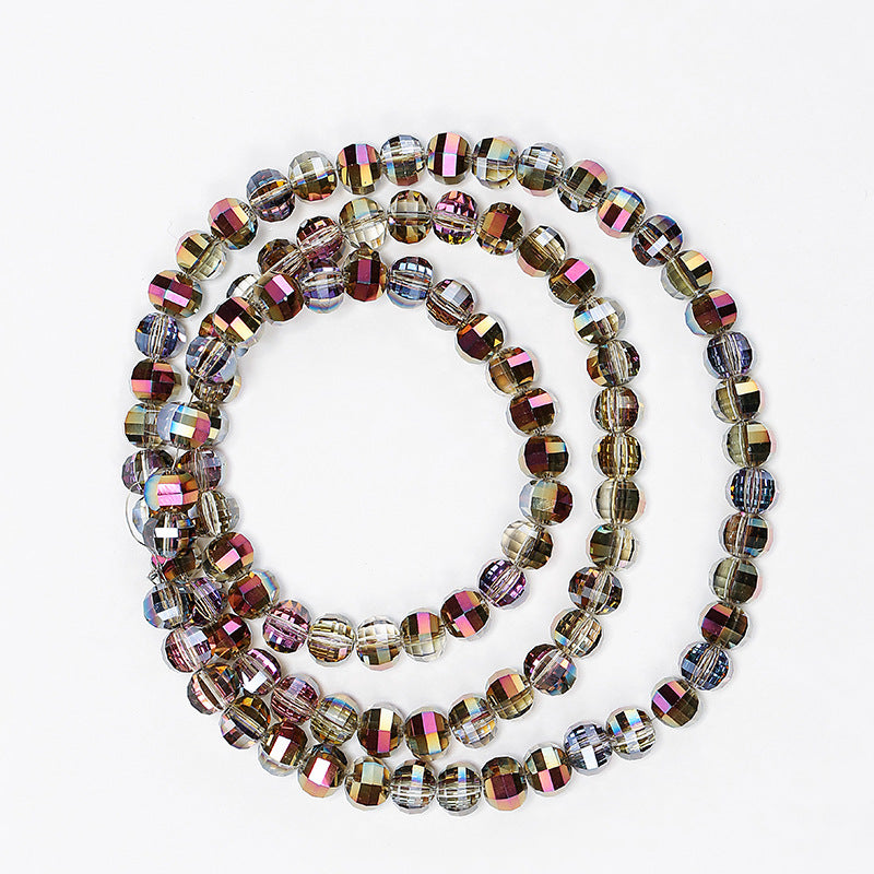 Electroplated Faceted Glass Beads 8mm Multi-Dimensional Sparkling 50pcs 20