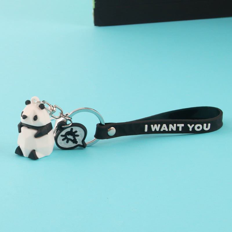 PVC Animal Keychain Cute Pastel Wild Animal Charm 11