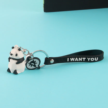 PVC Animal Keychain Cute Pastel Wild Animal Charm 11