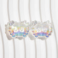 Plating 3D Crab Acrylic Beads 20mm Transparent Colorful 10pcs 6