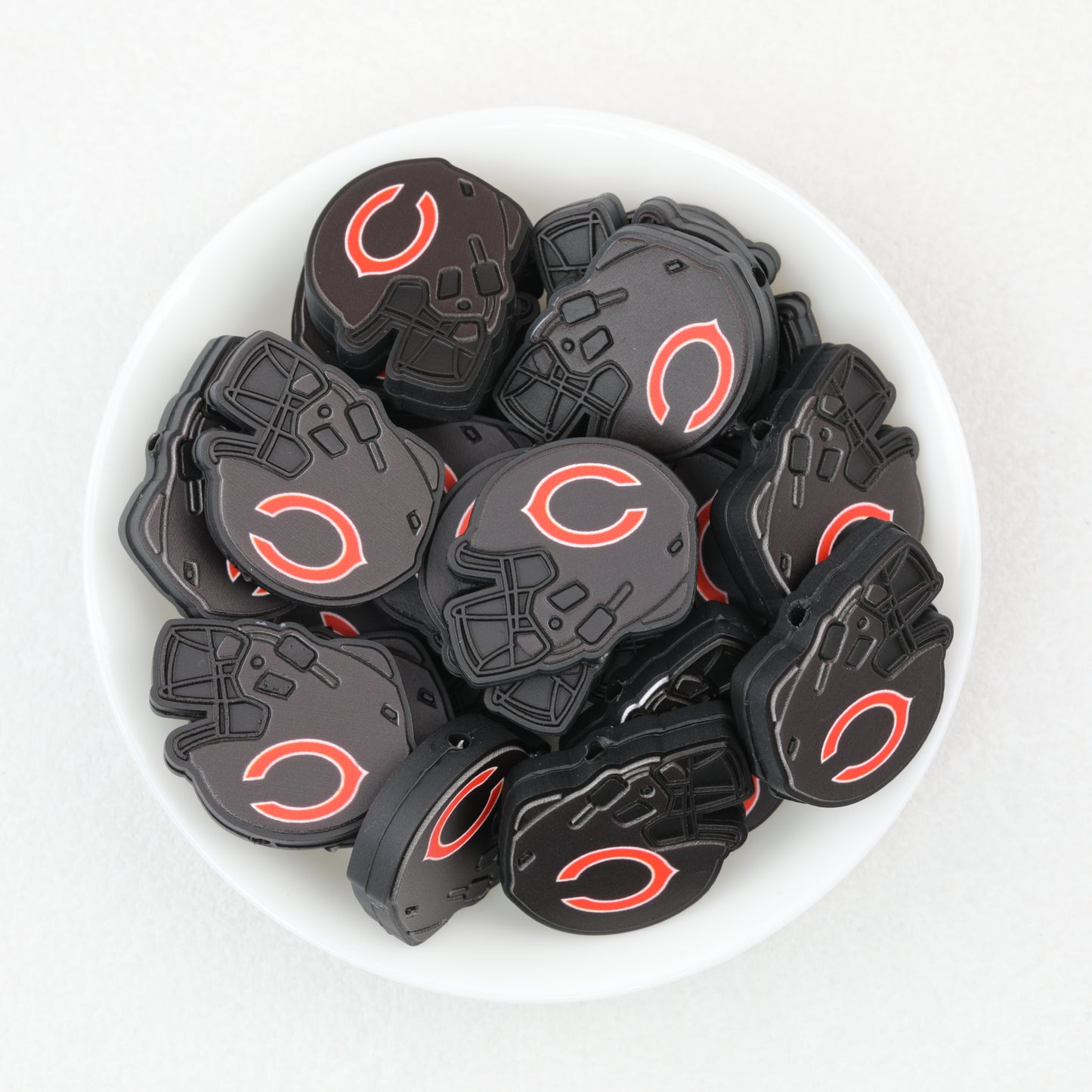 NFL Teams Silicone Focal Beads Football Helmet Design 20pcs 3