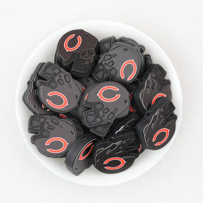 NFL Teams Silicone Focal Beads Football Helmet Design 20pcs 3