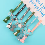 PVC Animal Keychain Cute Pastel Wild Animal Charm 4