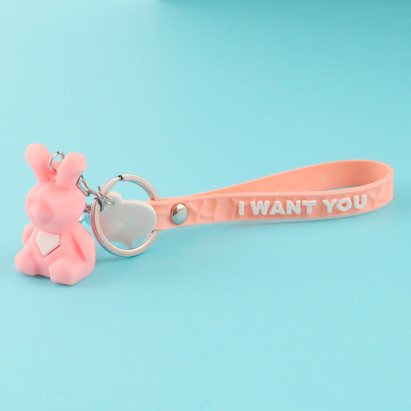 PVC Animal Keychain Cute Pastel Wild Animal Charm 10