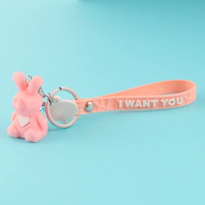 PVC Animal Keychain Cute Pastel Wild Animal Charm 10