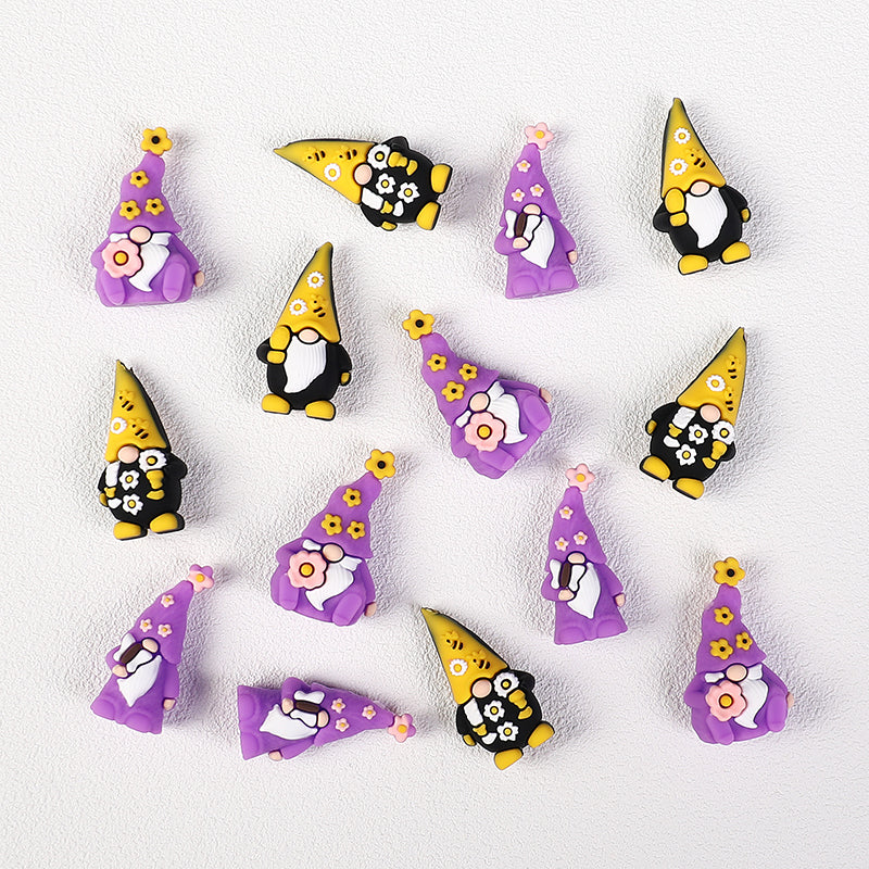 3D Flower Bee Dwarf Silicone Focal Beads 20 pcs 4