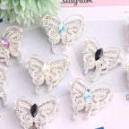 Alloy Butterfly Rhinestone Beads 31x30x11mm 3pcs 2
