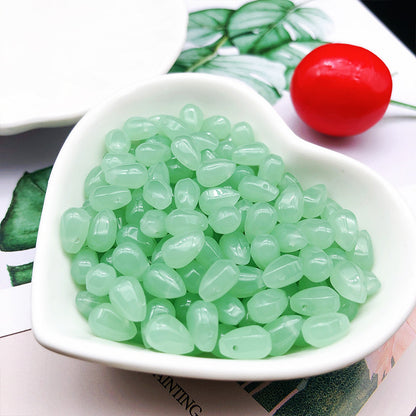 Czech Glass Beads Water Drop 9mm Colorful Translucent 50pcs 11