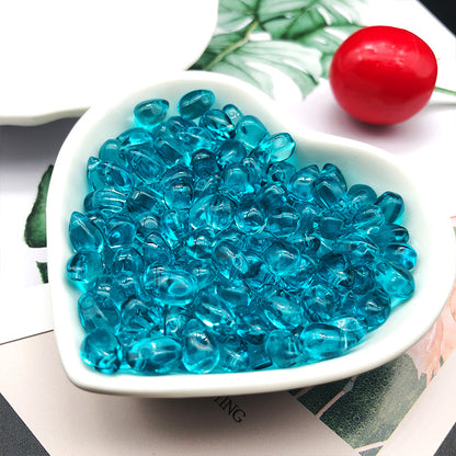 Czech Glass Beads Water Drop 9mm Colorful Translucent 50pcs 13