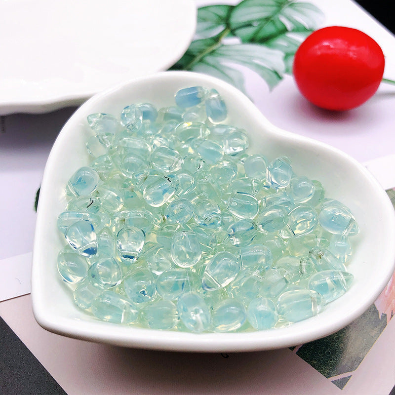 Czech Glass Beads Water Drop 9mm Colorful Translucent 50pcs 14