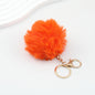 Pom Pom Keychain Fluffy Imitation Rex Rabbit Fur Ball 8cm With Lobster Clasp