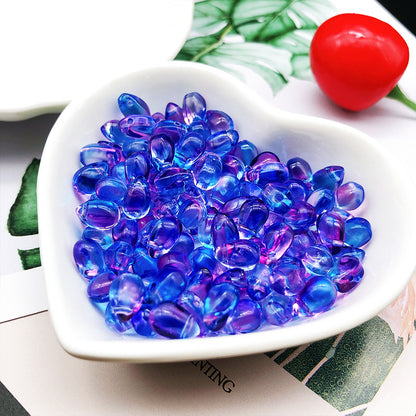 Czech Glass Beads Water Drop 9mm Colorful Translucent 50pcs 7