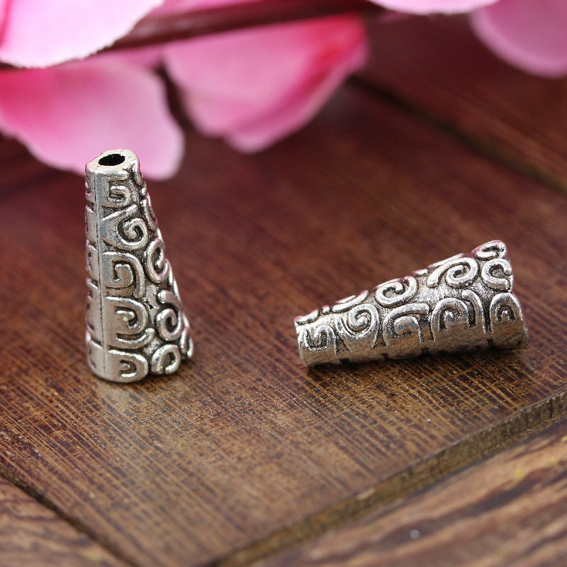 Cone Metal Beads 18mm Vintage Tibetan Alloy 100pcs