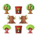 Silicone 3D Green Tree and Potted Plant Focal Beads 20pcs 9