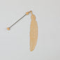 Beadable Feather Bookmarks Metal Colorful Detailed 13g - Khaki color