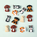 Silicone 3D Focal Beads Puppy Sitting Pose Smiling Face 20pcs 4