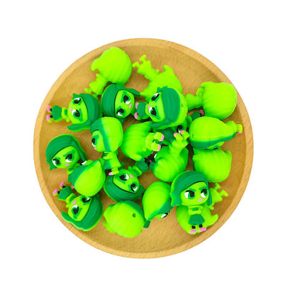 Silicone 3D Focal Beads Inside Out Disgust Crossed Arms Pose 2