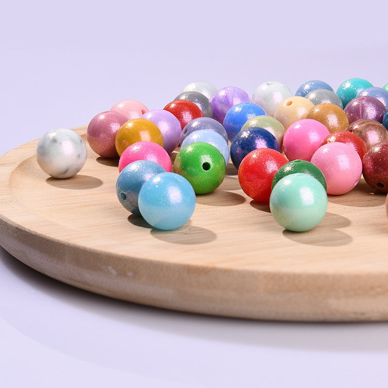 15mm Silicone Beads Sunlight Reactive Color-Shifting Finish 50pcs 4