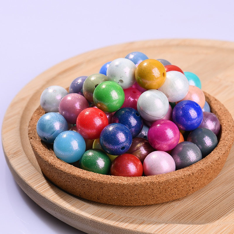 15mm Silicone Beads Sunlight Reactive Color-Shifting Finish 50pcs 6