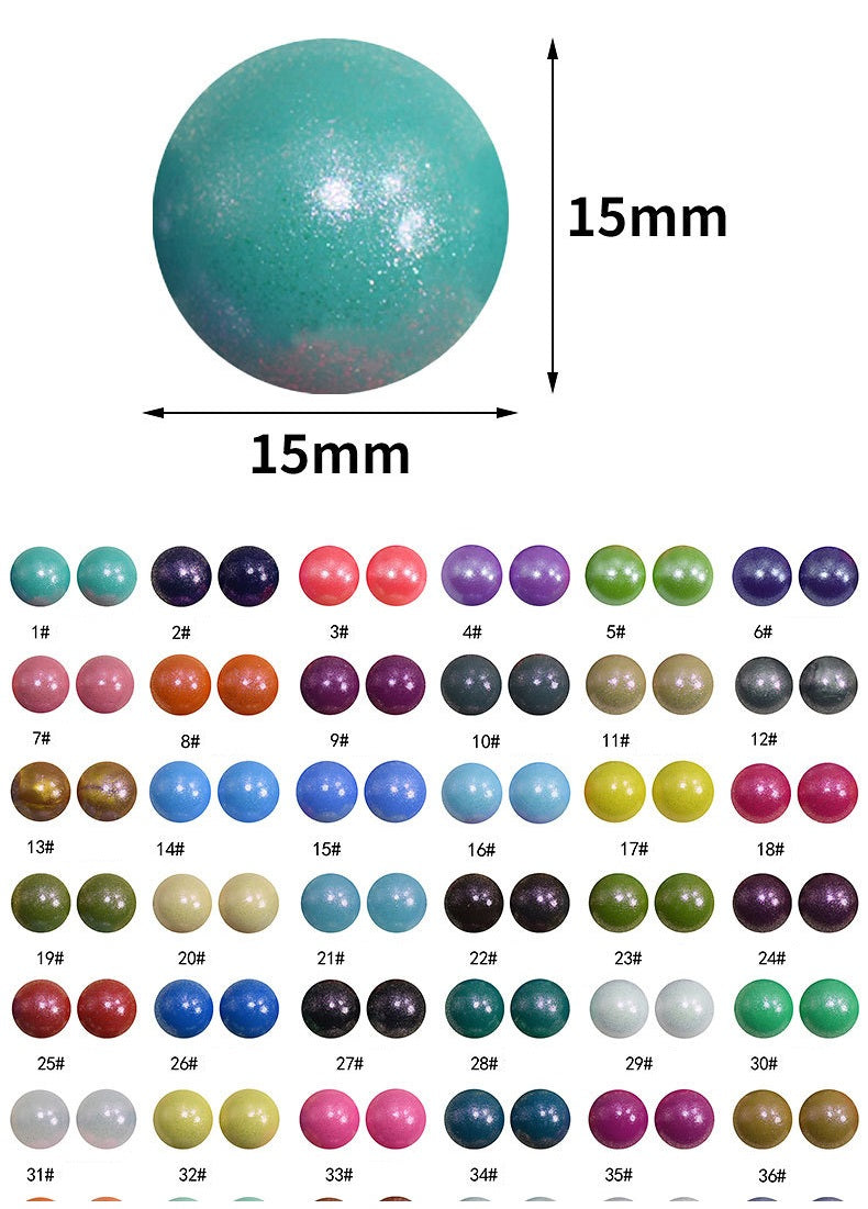 15mm Silicone Beads Sunlight Reactive Color-Shifting Finish 50pcs 2