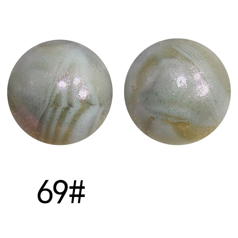 15mm Silicone Beads Sunlight Reactive Color-Shifting Finish 50pcs