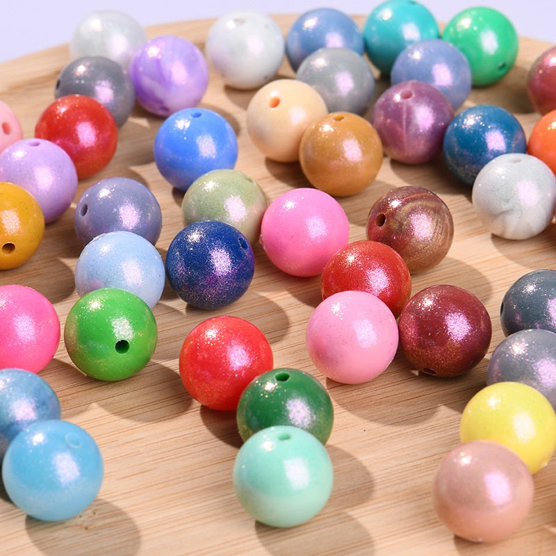 15mm Silicone Beads Sunlight Reactive Color-Shifting Finish 50pcs 7