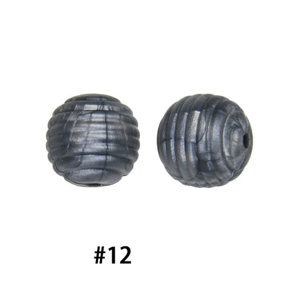 Honeycomb 15mm Silicone Beads Solid Color Textured Matte Finish 50pcs