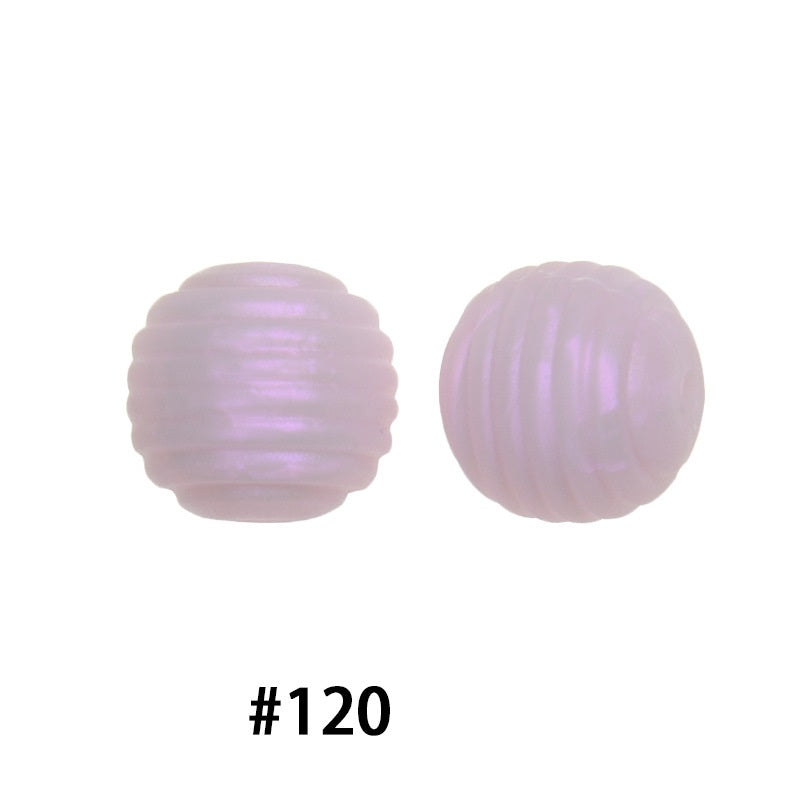 Honeycomb 15mm Silicone Beads Solid Color Textured Matte Finish 50pcs