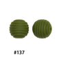 Honeycomb 15mm Silicone Beads Solid Color Textured Matte Finish 50pcs