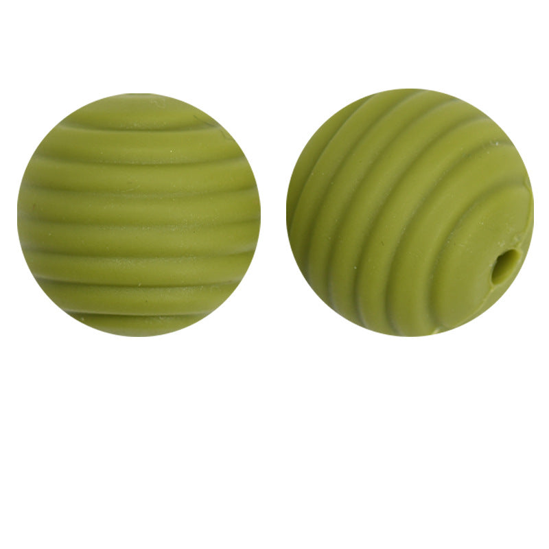 Honeycomb 15mm Silicone Beads Solid Color Textured Matte Finish 50pcs