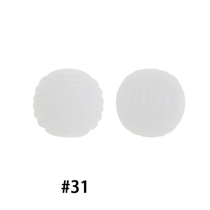 Honeycomb 15mm Silicone Beads Solid Color Textured Matte Finish 50pcs