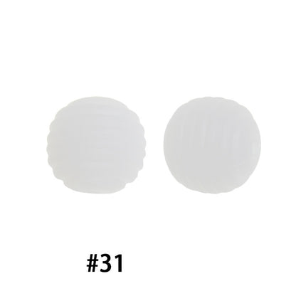 Honeycomb 15mm Silicone Beads Solid Color Textured Matte Finish 50pcs