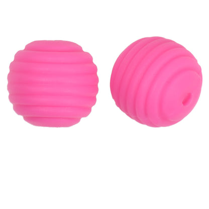 Honeycomb 15mm Silicone Beads Solid Color Textured Matte Finish 50pcs