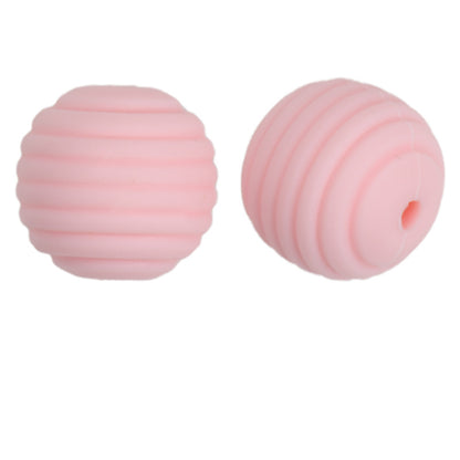 Honeycomb 15mm Silicone Beads Solid Color Textured Matte Finish 50pcs