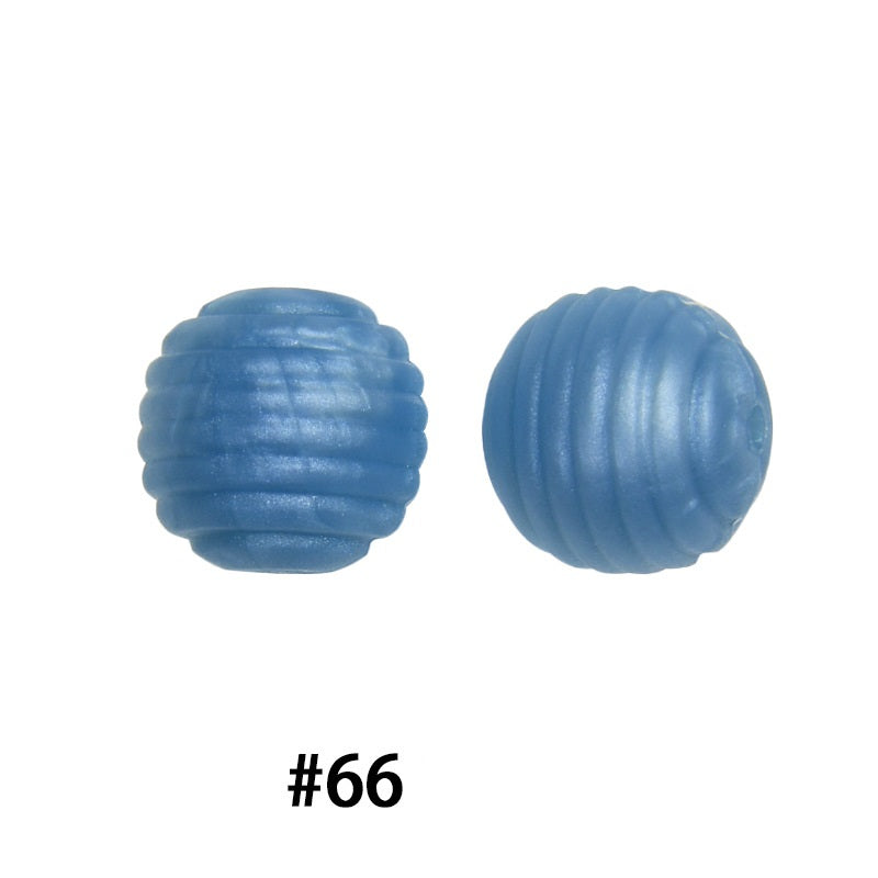 Honeycomb 15mm Silicone Beads Solid Color Textured Matte Finish 50pcs