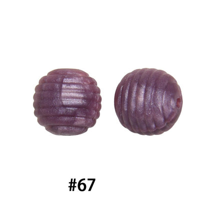 Honeycomb 15mm Silicone Beads Solid Color Textured Matte Finish 50pcs