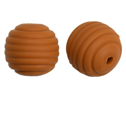 Honeycomb 15mm Silicone Beads Solid Color Textured Matte Finish 50pcs