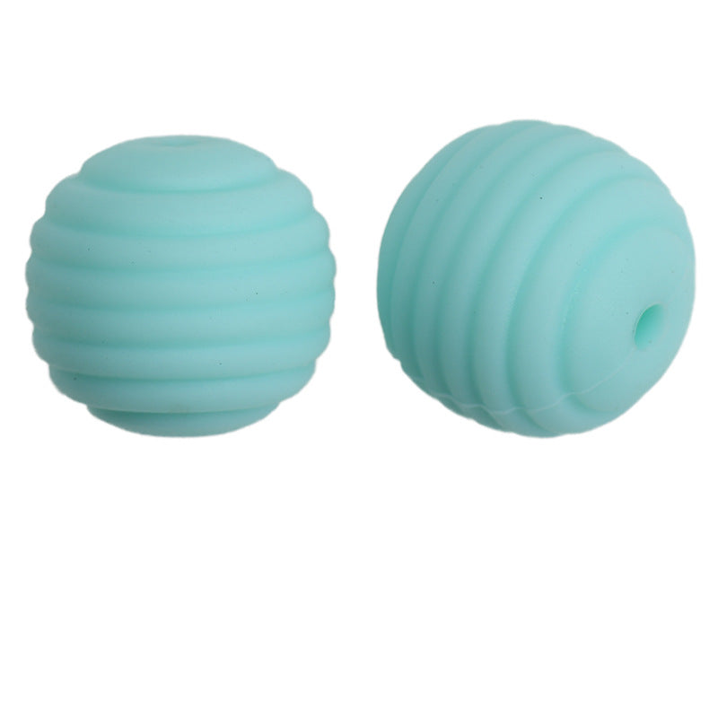 Honeycomb 15mm Silicone Beads Solid Color Textured Matte Finish 50pcs