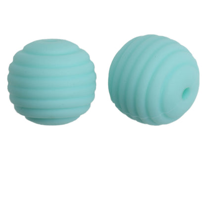 Honeycomb 15mm Silicone Beads Solid Color Textured Matte Finish 50pcs