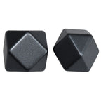 Metallic Hexagon 14mm and 15mm Silicone Beads Glossy Finish 50pcs 21