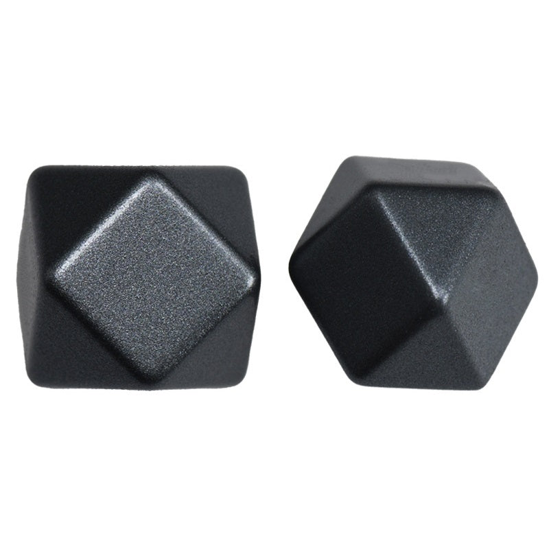 Metallic Hexagon 14mm and 15mm Silicone Beads Glossy Finish 50pcs 21