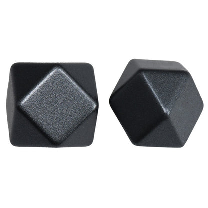Metallic Hexagon 14mm and 15mm Silicone Beads Glossy Finish 50pcs 21