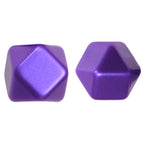Metallic Hexagon 14mm and 15mm Silicone Beads Glossy Finish 50pcs 18