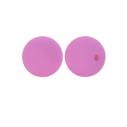 50pcs 12mm Round Silicone Beads Multi Color Solid Colors