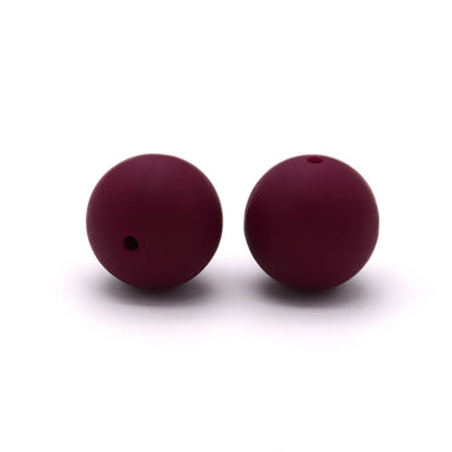 19mm Silicone Beads Solid Color Multi Color Mix 50pcs
