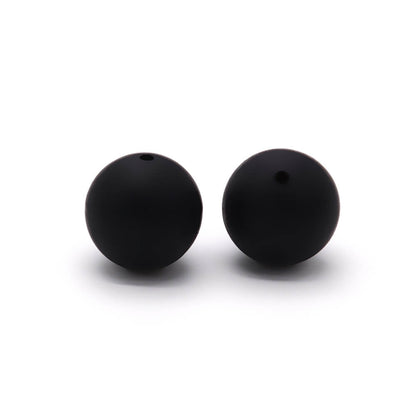 9mm Silicone Beads Solid Colors Matte Finish 50pcs