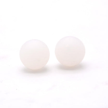 9mm Silicone Beads Solid Colors Matte Finish 50pcs