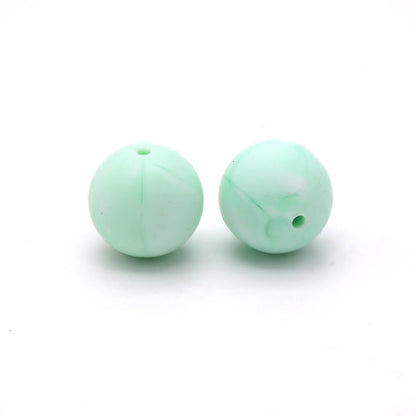 9mm Silicone Beads Solid Colors Matte Finish 50pcs